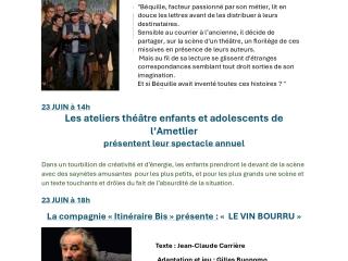 UN WEEK-END DE THEATRE A L’OSTAL DE LA CESSE