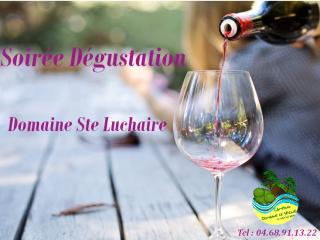 SOIRÉE DÉGUSTATION DES VINS - DOMAINE SAINTE LUCHAIRE